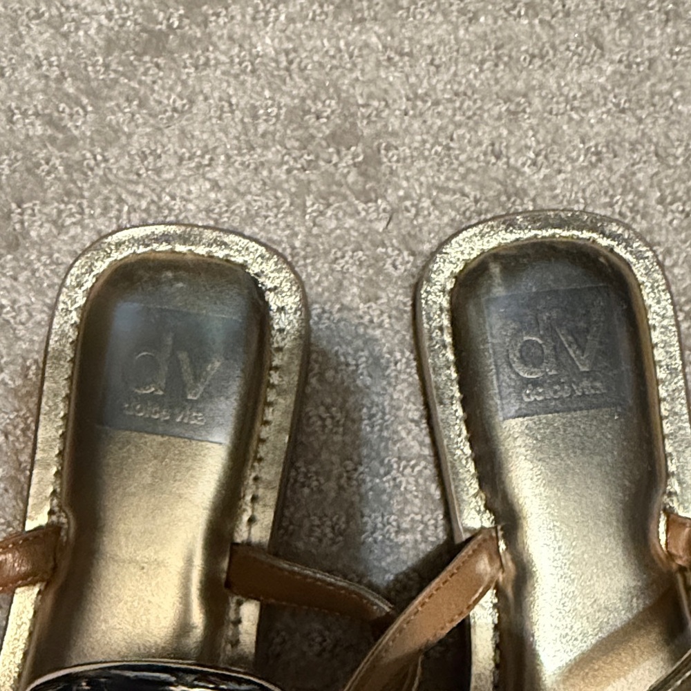 DV by Dolce Vita Metallic Gold and Silver Sandals - Picture 2 of 5
